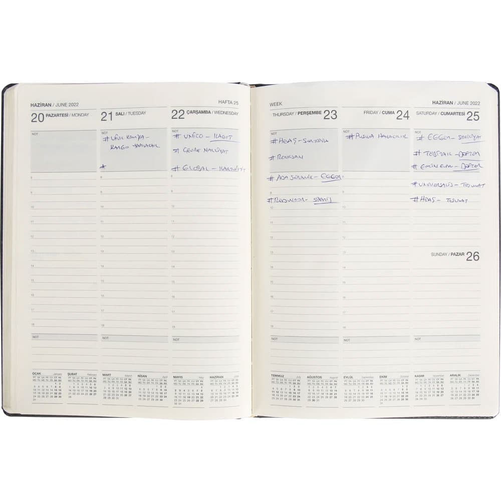 Dikişli Haftalık Ajanda - 2