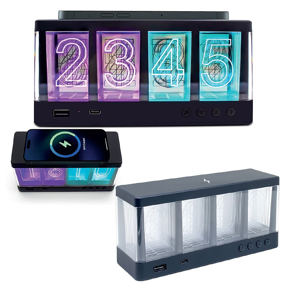 Fantastik Panel Saatli Kablosuz Şarj Cihazı